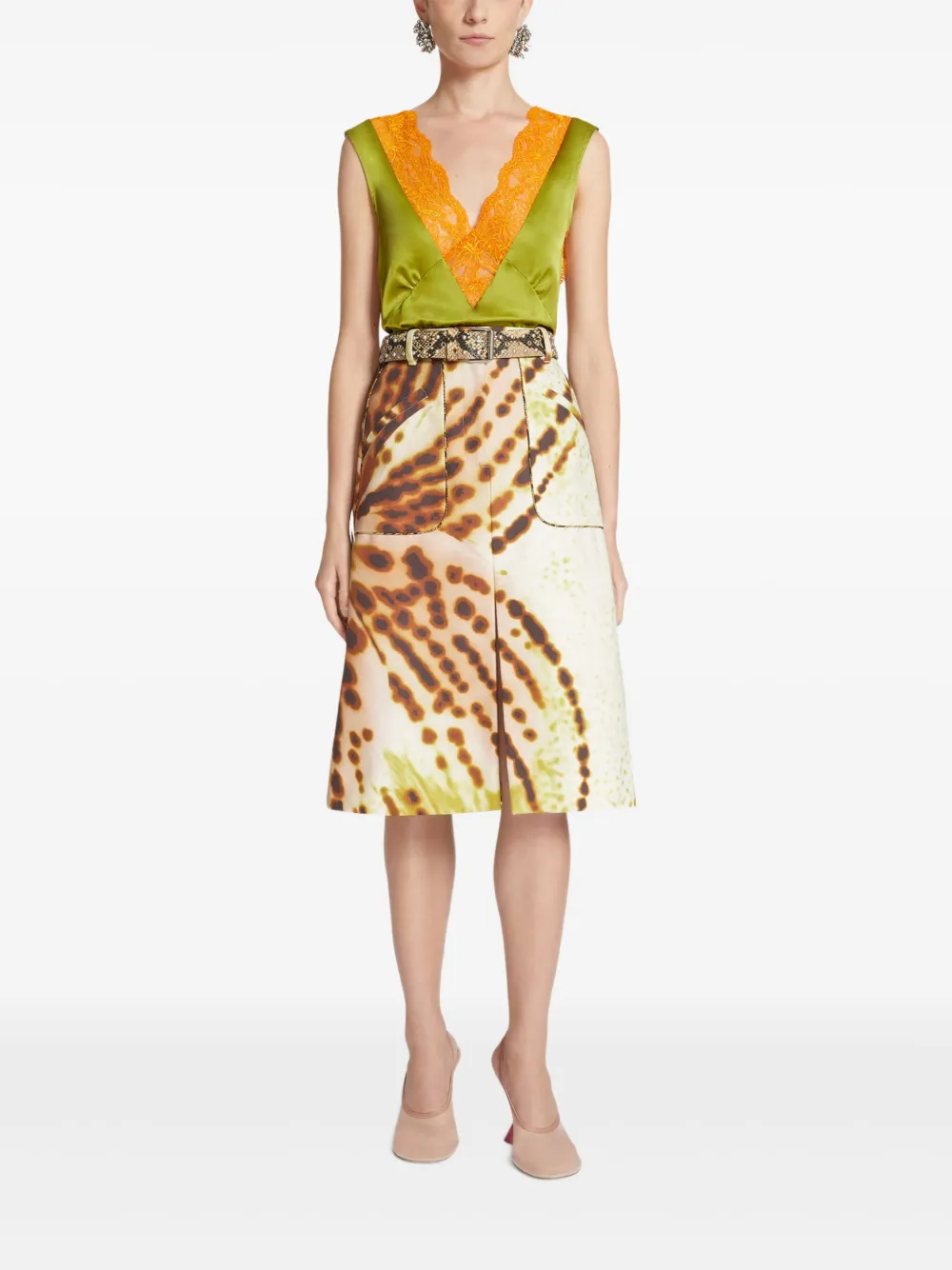 driesvannoten DRIES VAN NOTEN Midi-rok met print - Groen