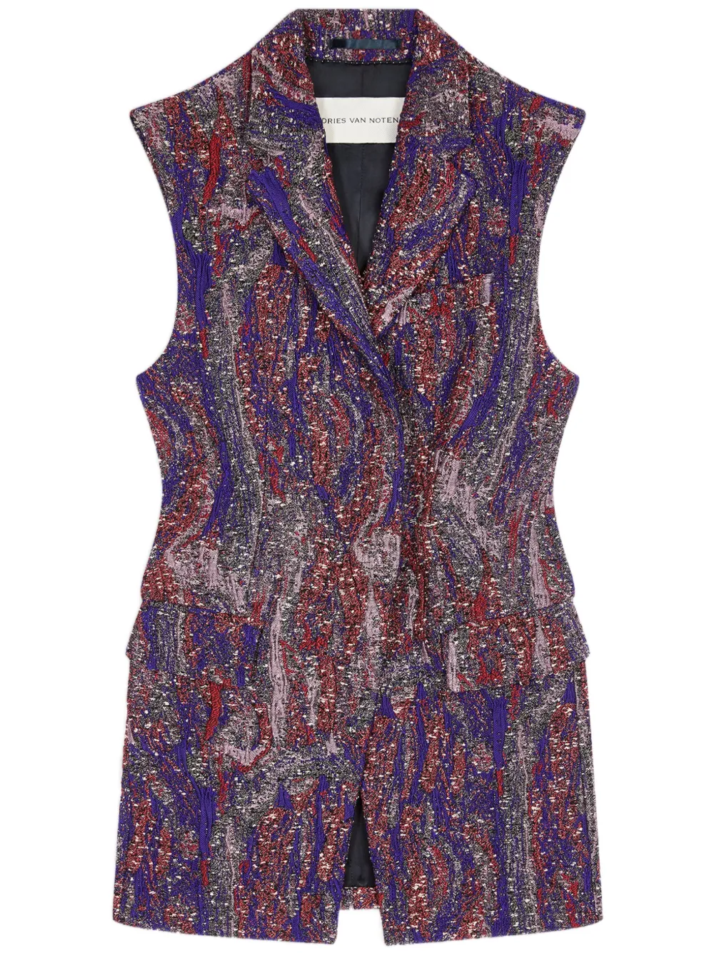 DRIES VAN NOTEN Blazer met jacquard Rood