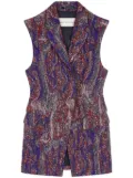 DRIES VAN NOTEN jacquard blazer - Red