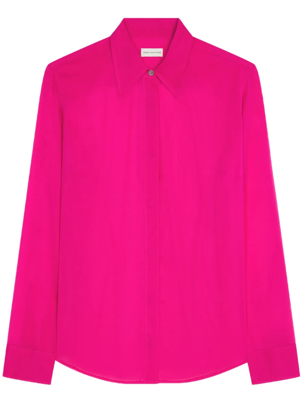 DRIES VAN NOTEN camisa de seda ajustada | rosado | Image 1