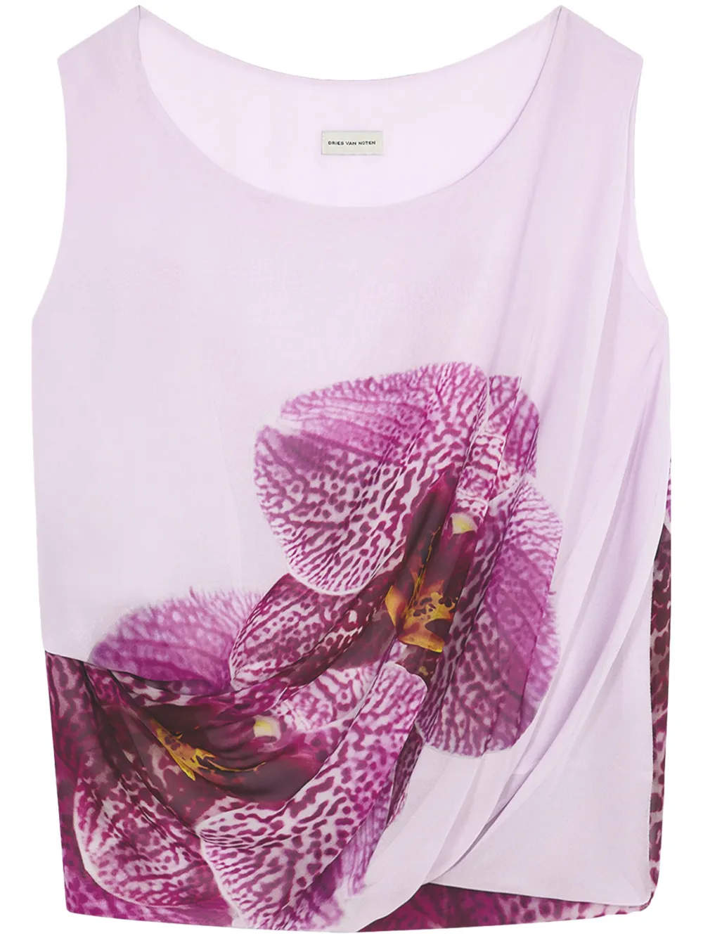 DRIES VAN NOTEN ORCHID-PRINT TANK TOP