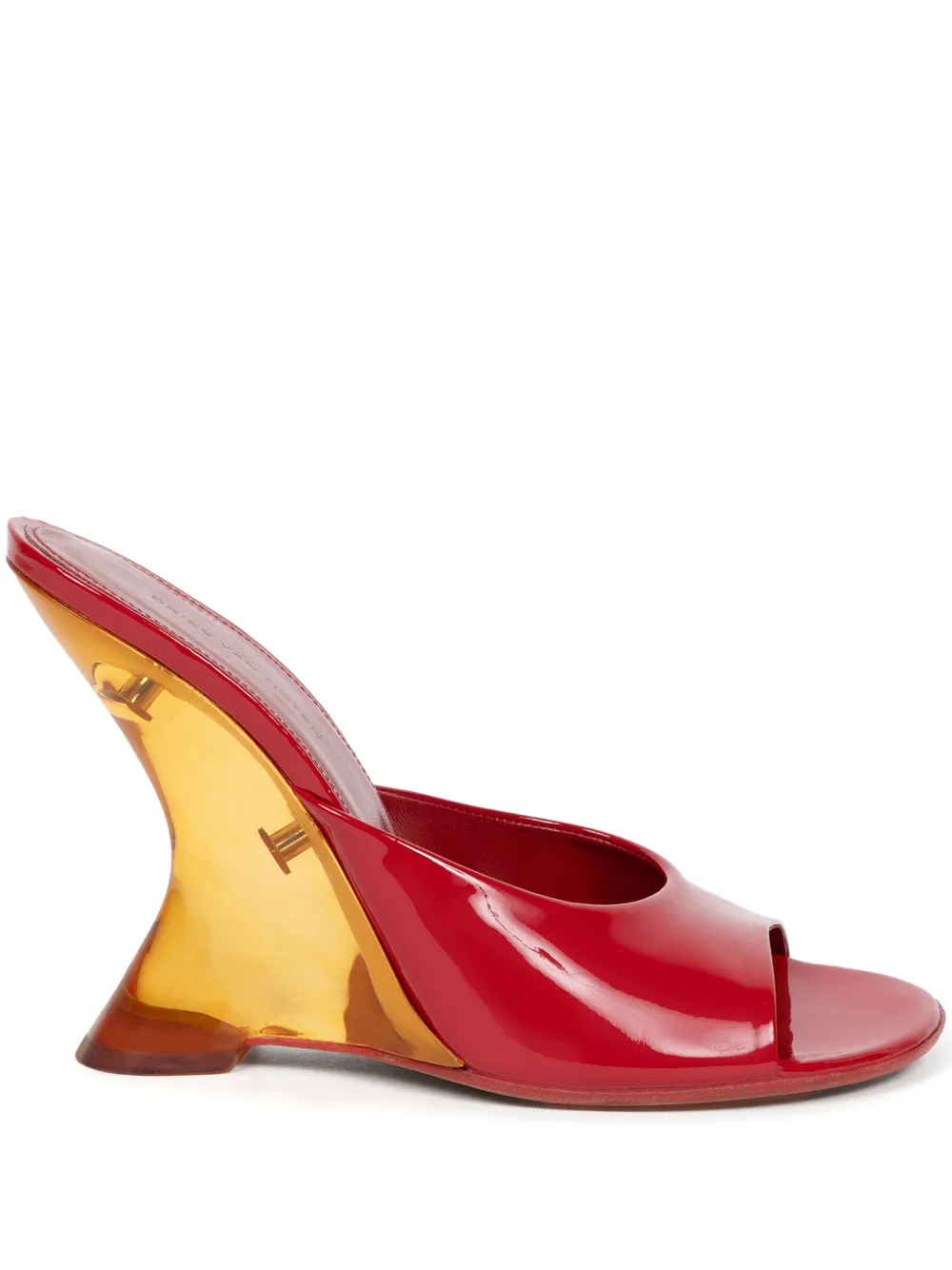 DRIES VAN NOTEN 105mm open-toe leather sandals Red