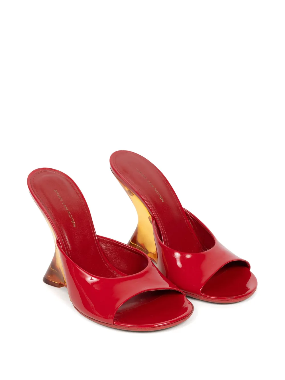 DRIES VAN NOTEN Leren muiltjes - Rood