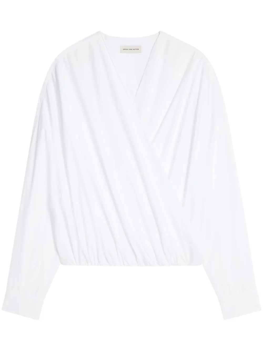 DRIES VAN NOTEN ドレープ トップ - ホワイト DRIES VAN NOTEN ドレープ トップ - ホワイト