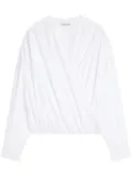 DRIES VAN NOTEN draped cotton top - White
