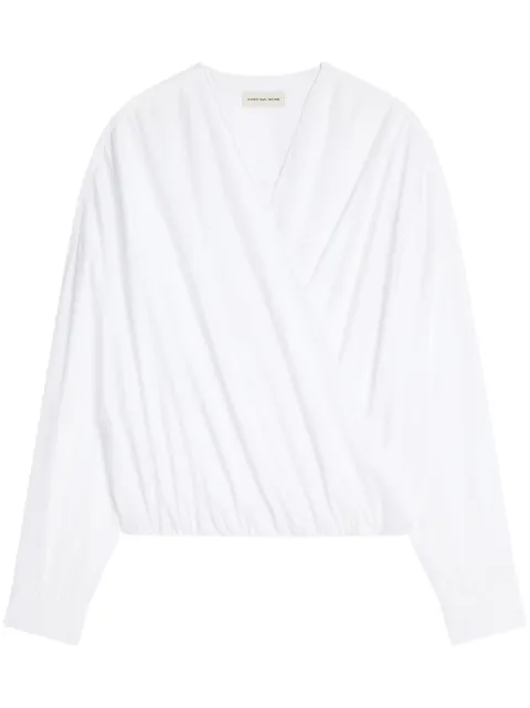 DRIES VAN NOTEN draped cotton top 