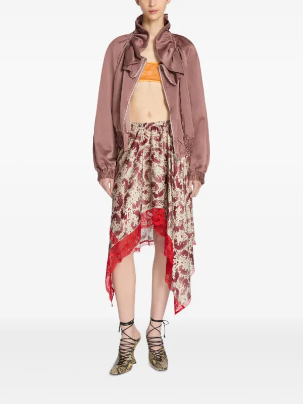 DRIES VAN NOTEN シルクスカート | レッド | FARFETCH JP