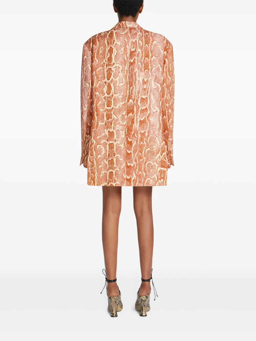 DRIES VAN NOTEN Blazer met luipaardjacquard Oranje