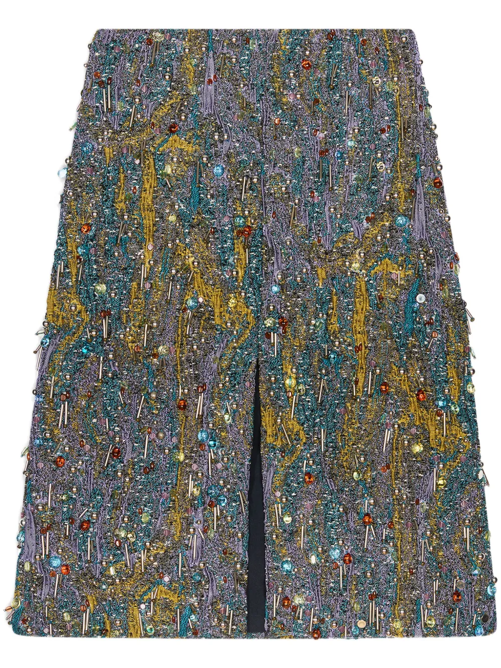 DRIES VAN NOTEN ジャカード ミニスカート - イエロー DRIES VAN NOTEN ジャカード ミニスカート - イエロー