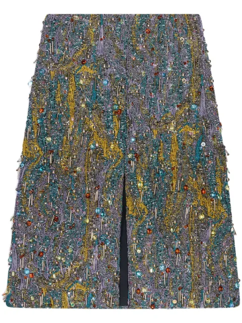 DRIES VAN NOTEN falda corta en jacquard
