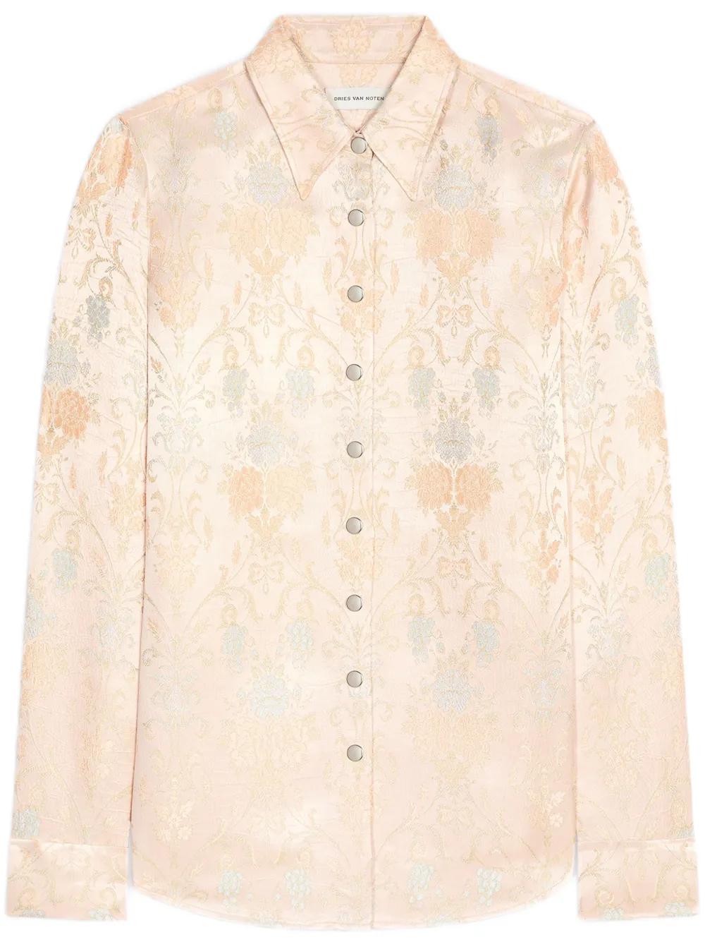 Shop Dries Van Noten Jacquard Shirt In Neutrals