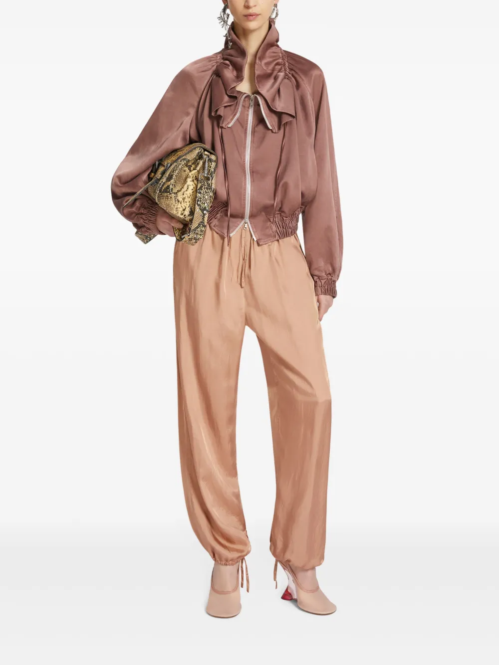 DRIES VAN NOTEN Overdyed cocoon jack Bruin