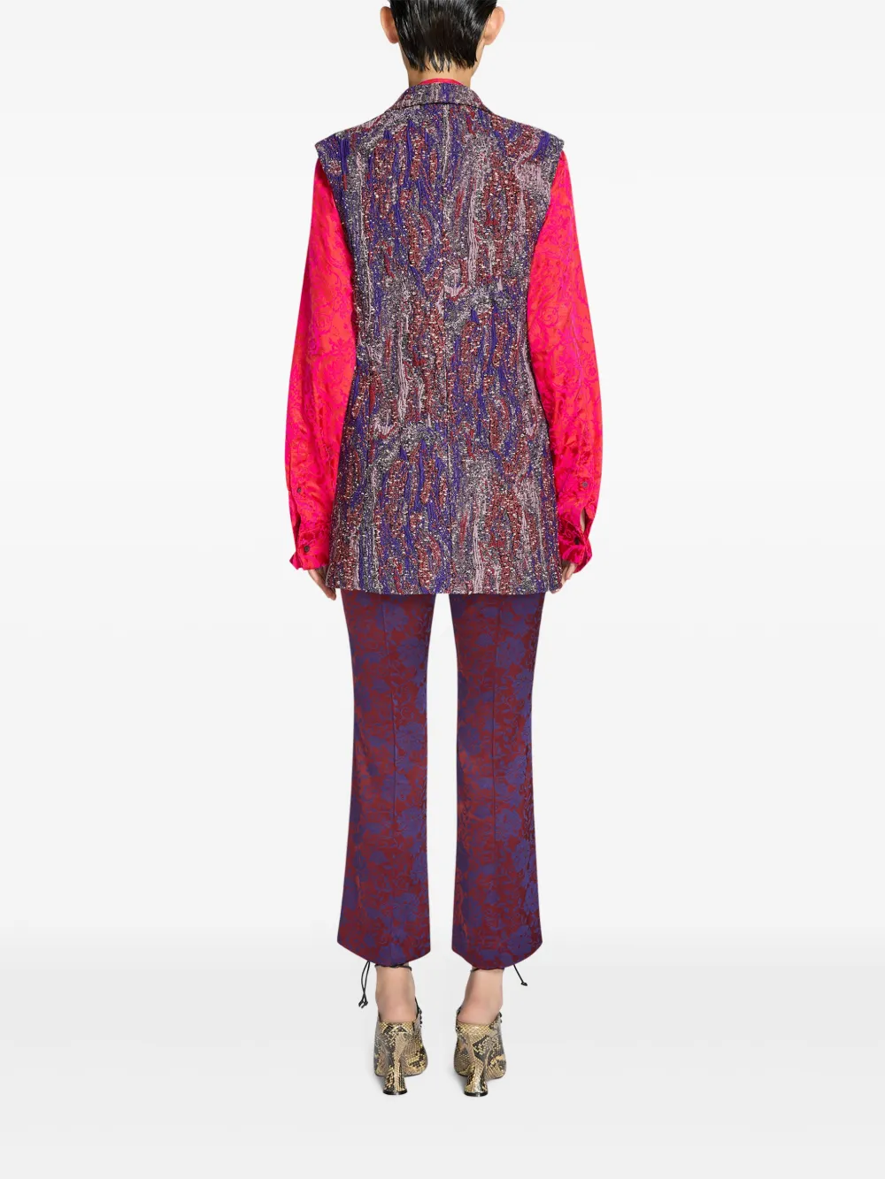 DRIES VAN NOTEN Pantaloni a fiori jacquard | Abbigliamento | Image 4