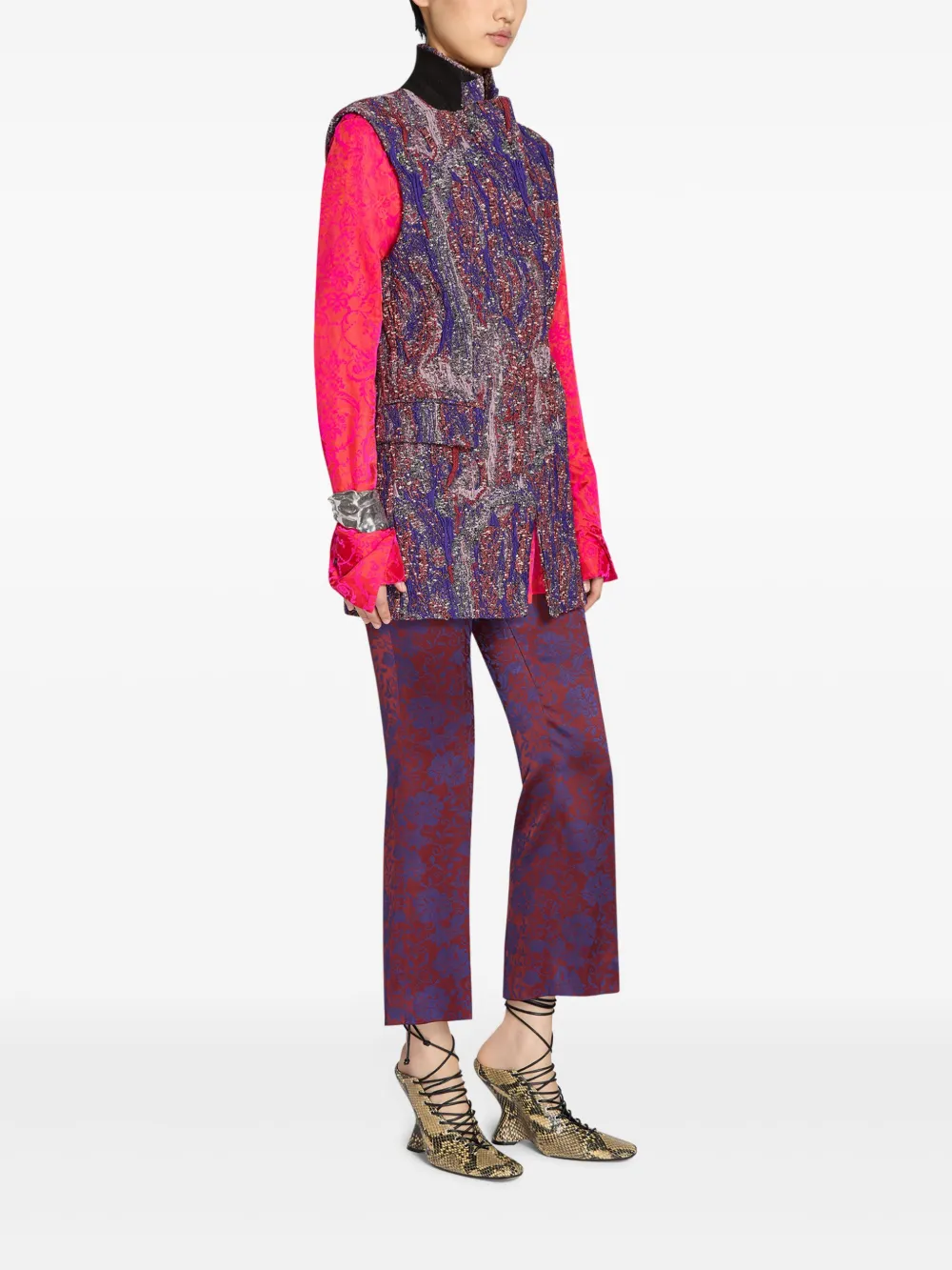 DRIES VAN NOTEN Pantaloni a fiori jacquard | Pantaloni | Image 3