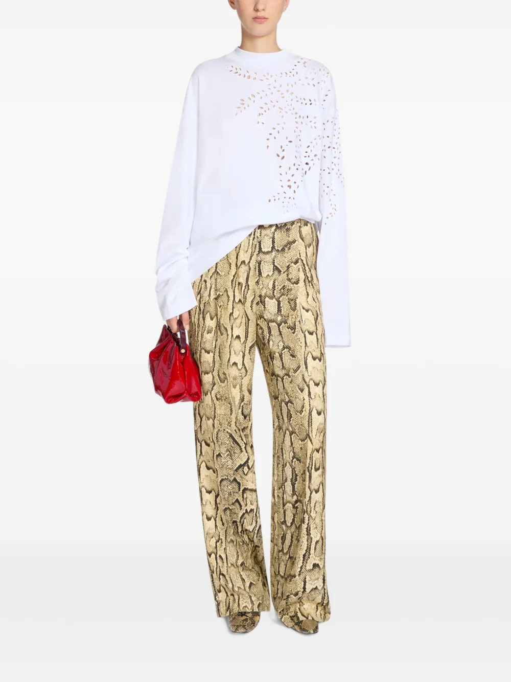 Shop Dries Van Noten Folded Leather Cross Body Bag In Red