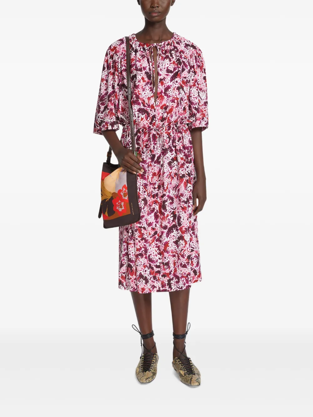 Shop Dries Van Noten Small Cross Body Scarf Bag In Brown