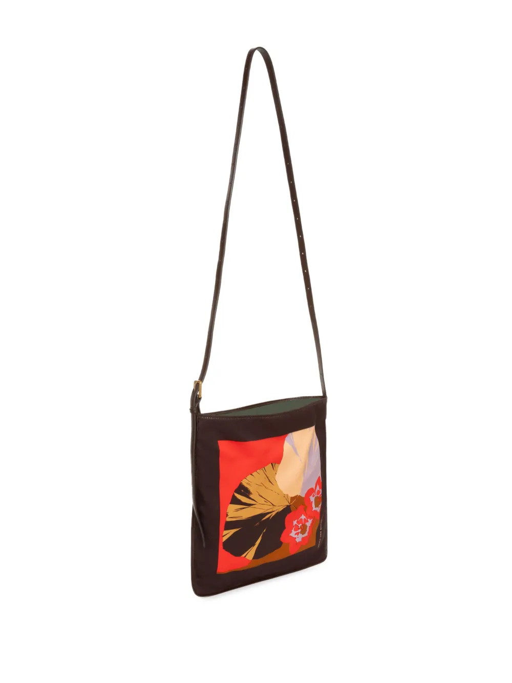 Shop Dries Van Noten Small Cross Body Scarf Bag In Brown