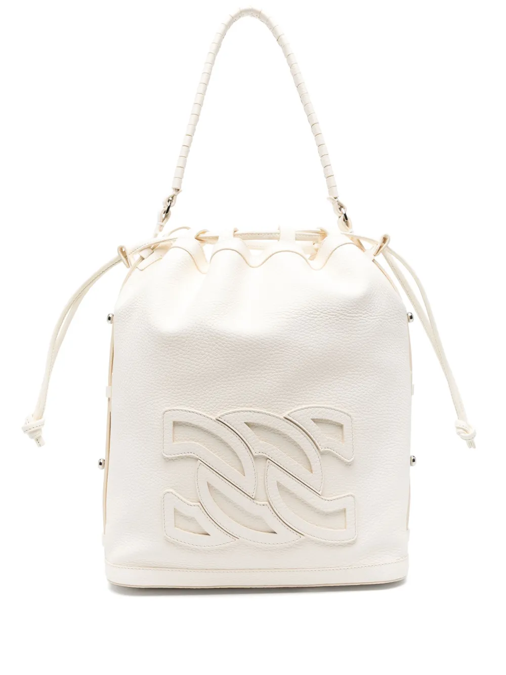 Casadei Leren bucket-tas Wit