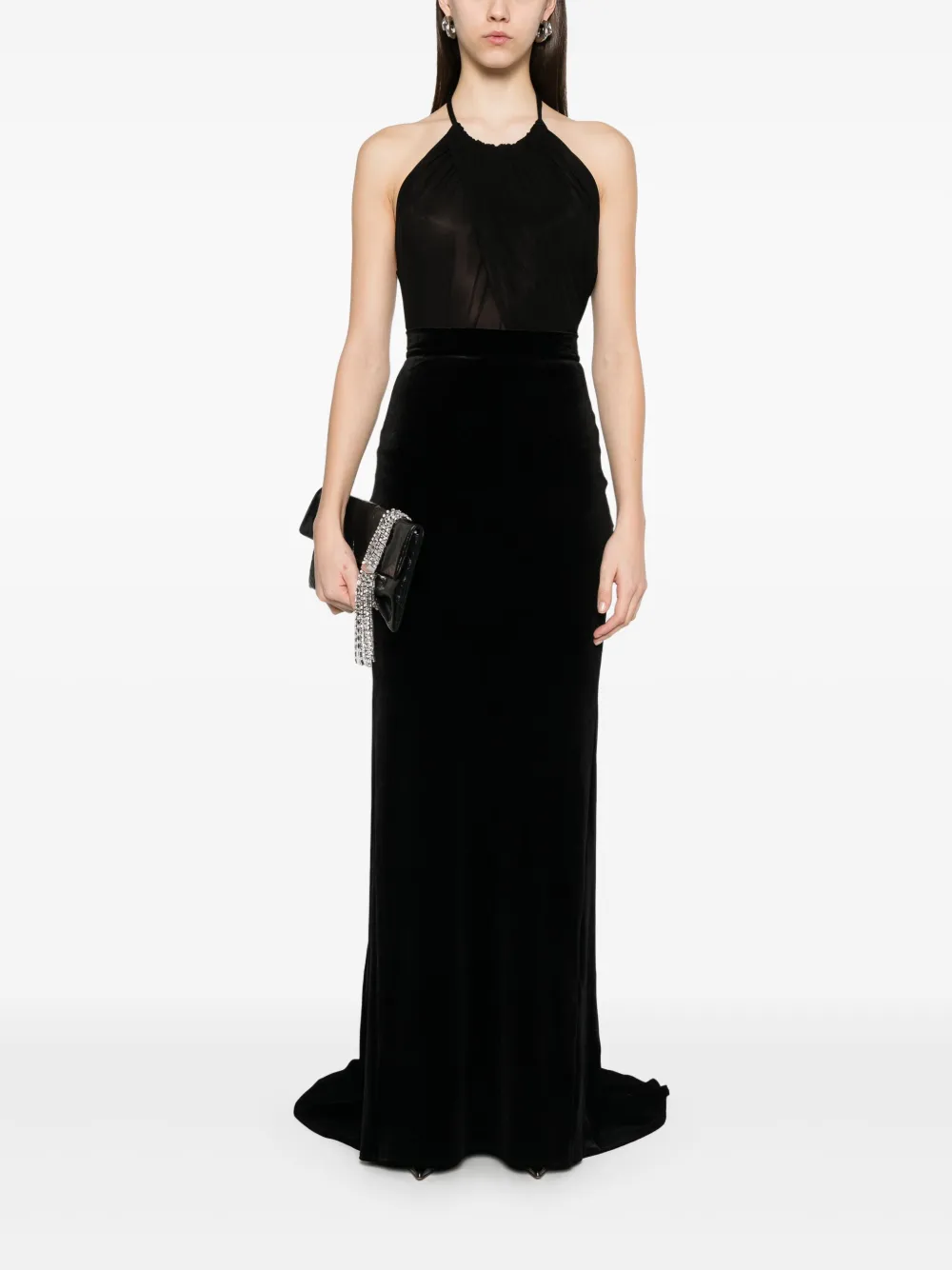 v:pmatelier V:PM ATELIER Gaia maxi-rok - Zwart