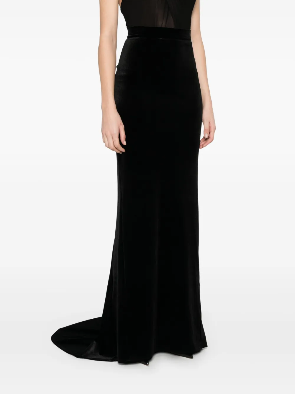 Shop V:pm Atelier Gaia Maxi Skirt In Black