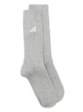 Autry logo-embroidered socks - Grey