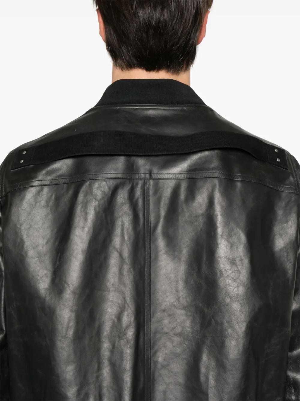 Rick Owens Leren jack Zwart