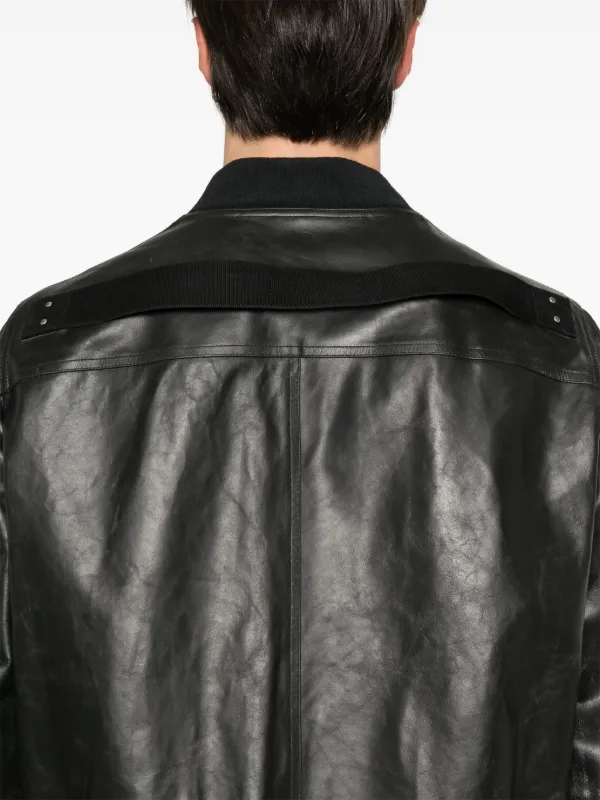 Rick Owens レザージャケット | ブラック | FARFETCH JP