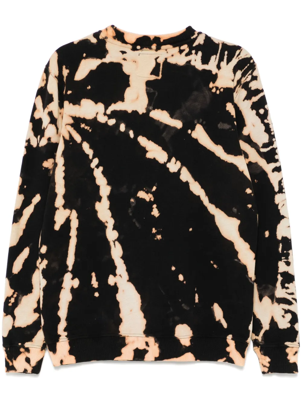 Stain Shade Sweater met tie-dye print - Beige
