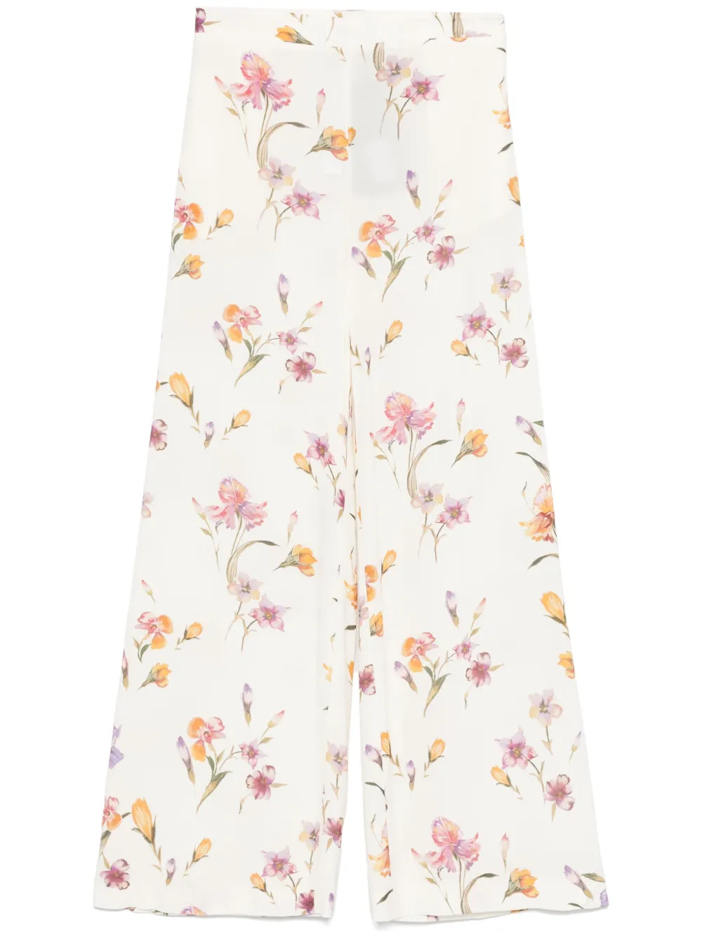 TWINSET FLORAL-PRINT TROUSERS