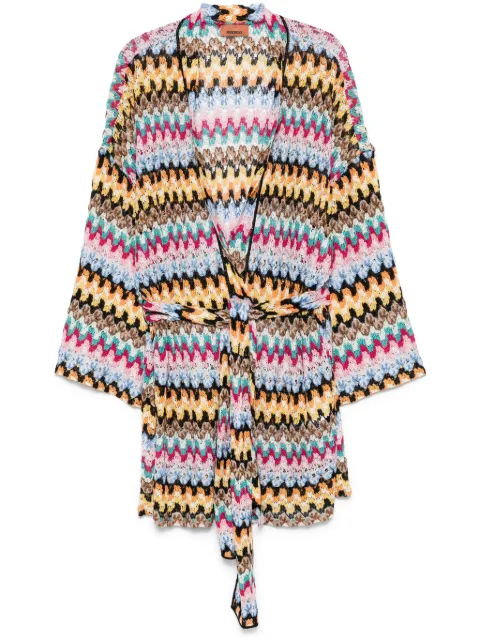 Missoni belted lamé cover-up