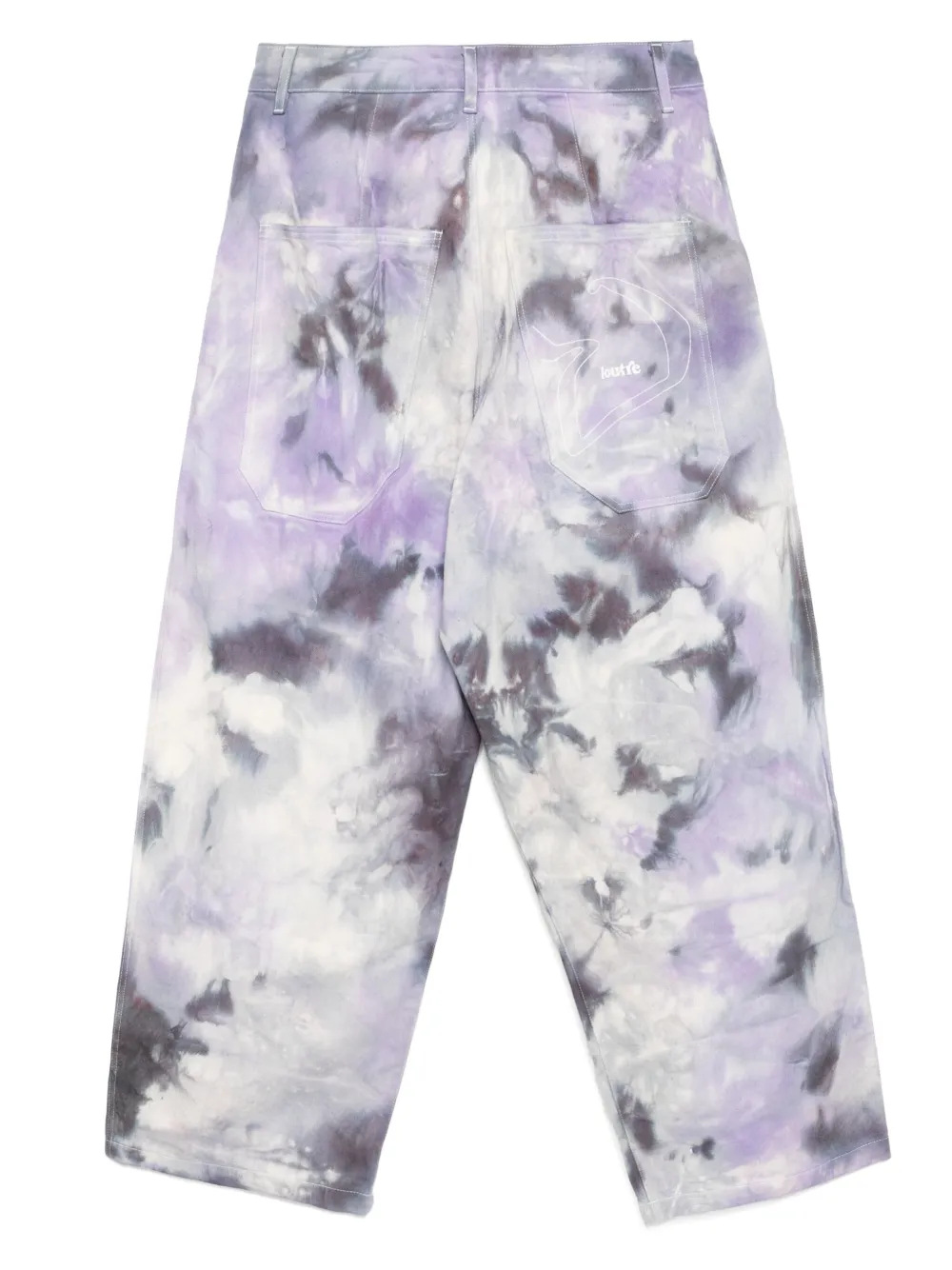 Stain Shade Broek met tie-dye print - Paars