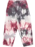 Stain Shade tie-dye-print trousers - Pink