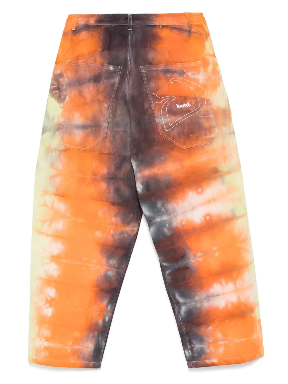 Stain Shade Broek met tie-dye print - Oranje