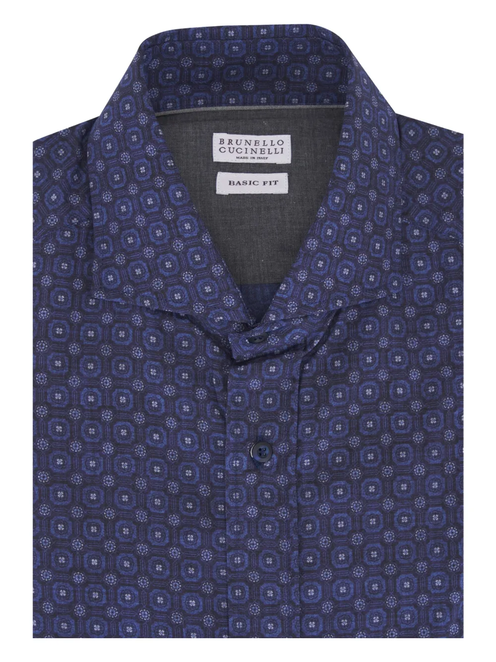 Brunello Cucinelli camisa con estampado de mosaico | azul | Image 1