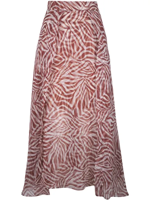 Brunello Cucinelli graphic-print skirt 