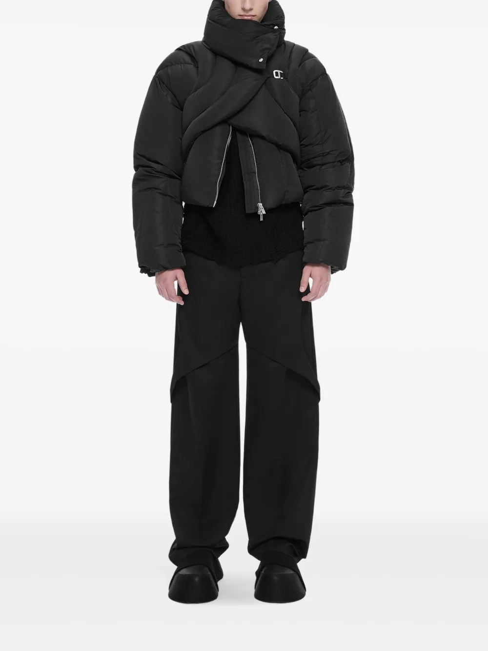 HELIOT EMIL Cropped donsjack Zwart