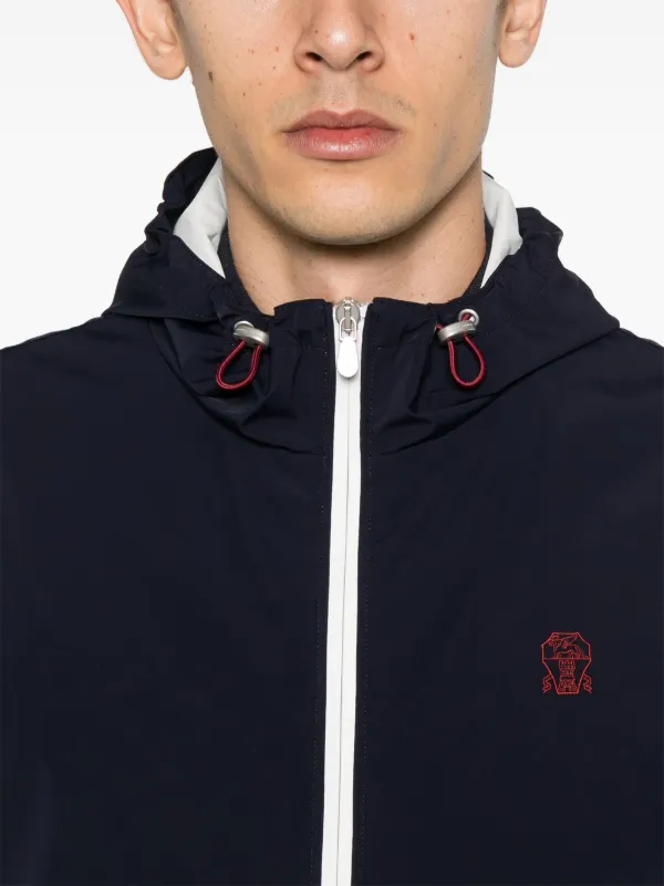 Brunello Cucinelli Giacca Con Cappuccio Blu FARFETCH IT