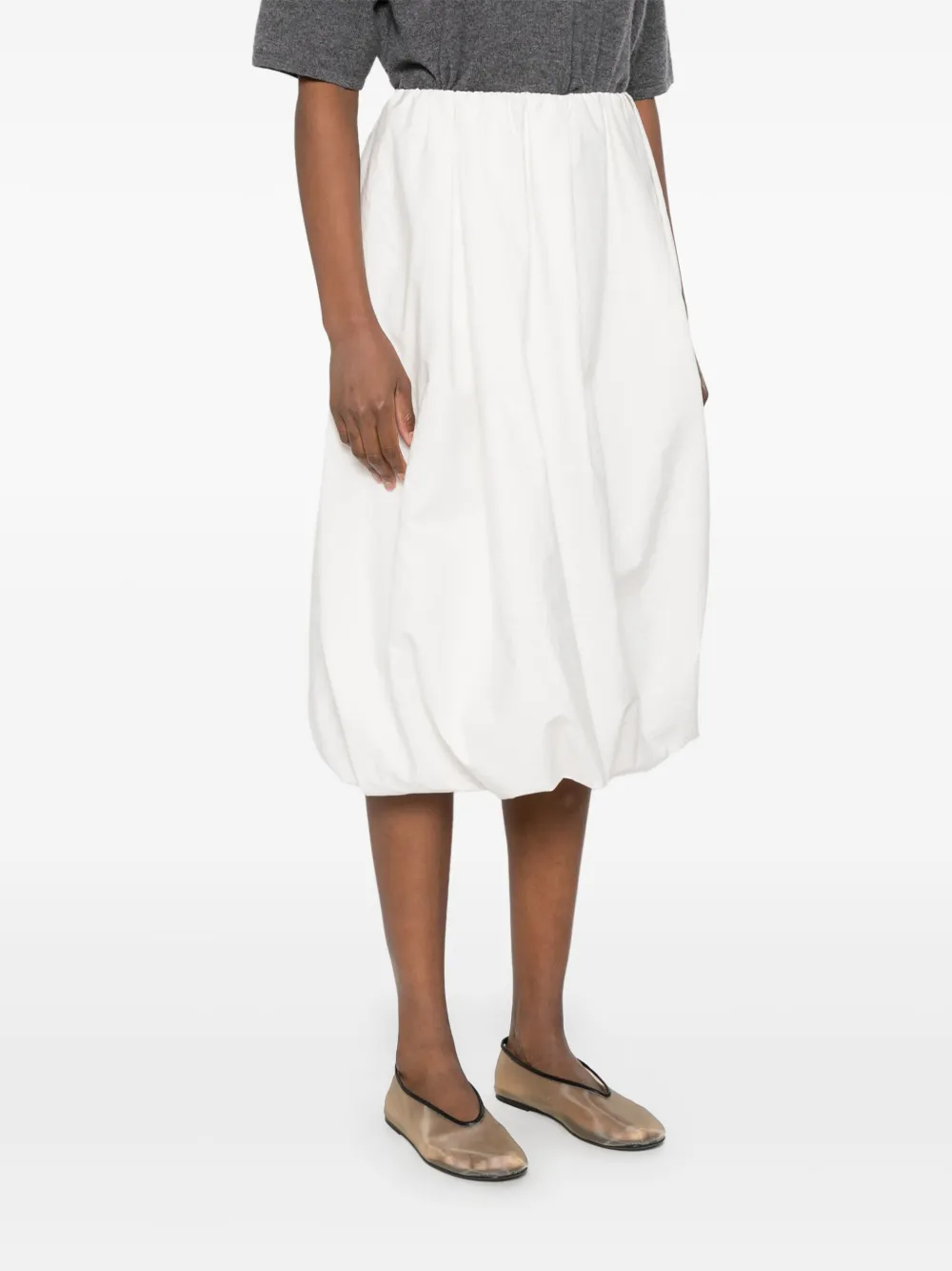 Brunello Cucinelli Midi-plooirok Wit