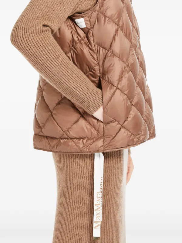 Max Mara Trefa キルティングベスト | ブラウン | FARFETCH JP