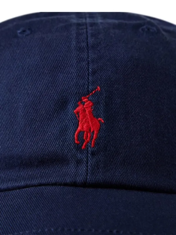 POLO RALPH LAUREN Navy ツインボールキャップ POLO RALPH LAUREN ロゴエンブロイダリー ツイル ボール キャップ NAVY