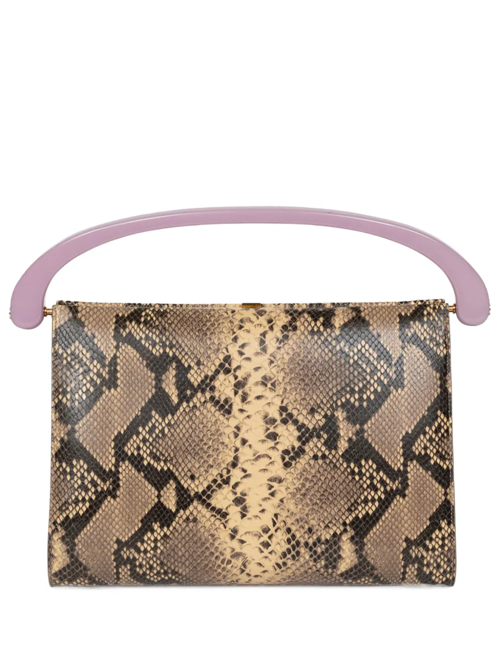 large snakeskin-print tote bag