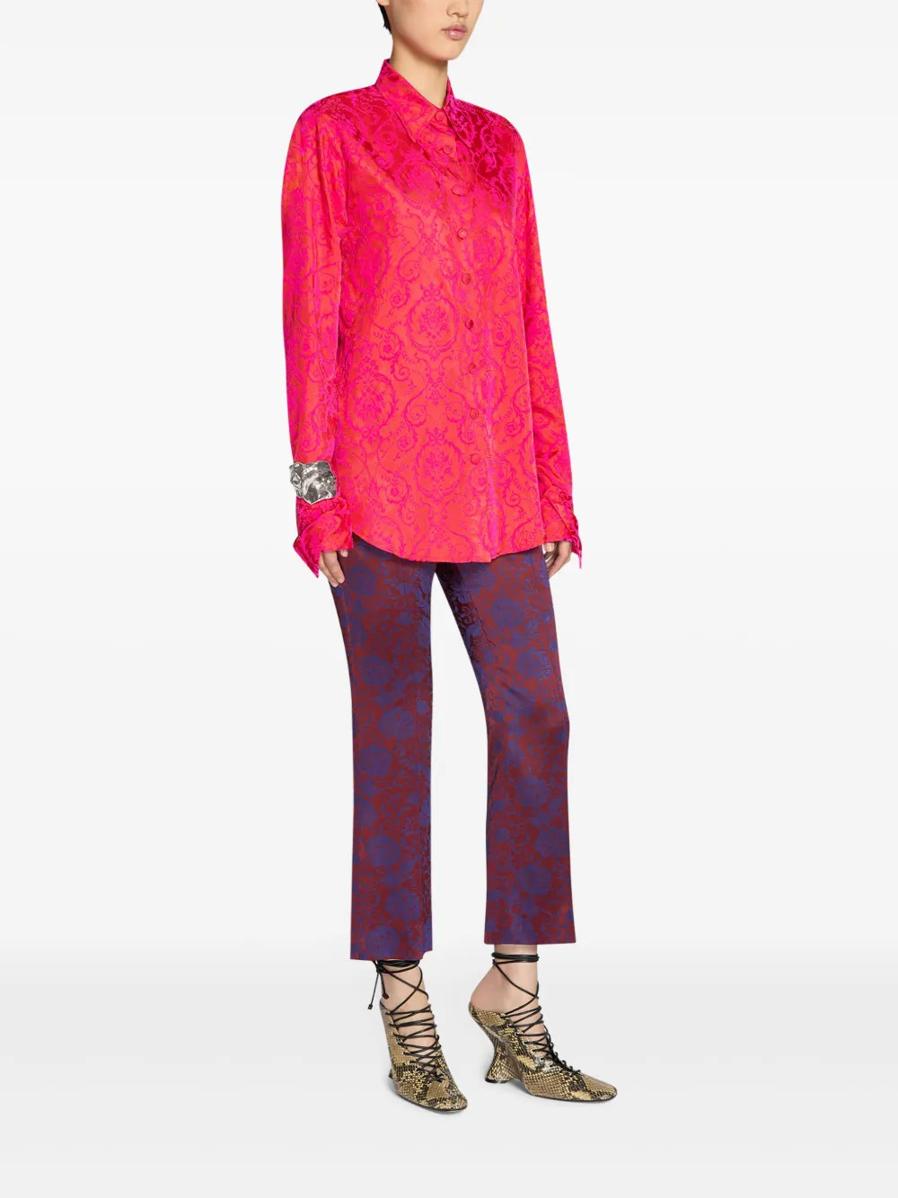 DRIES VAN NOTEN Blouse met barokpatroon Roze