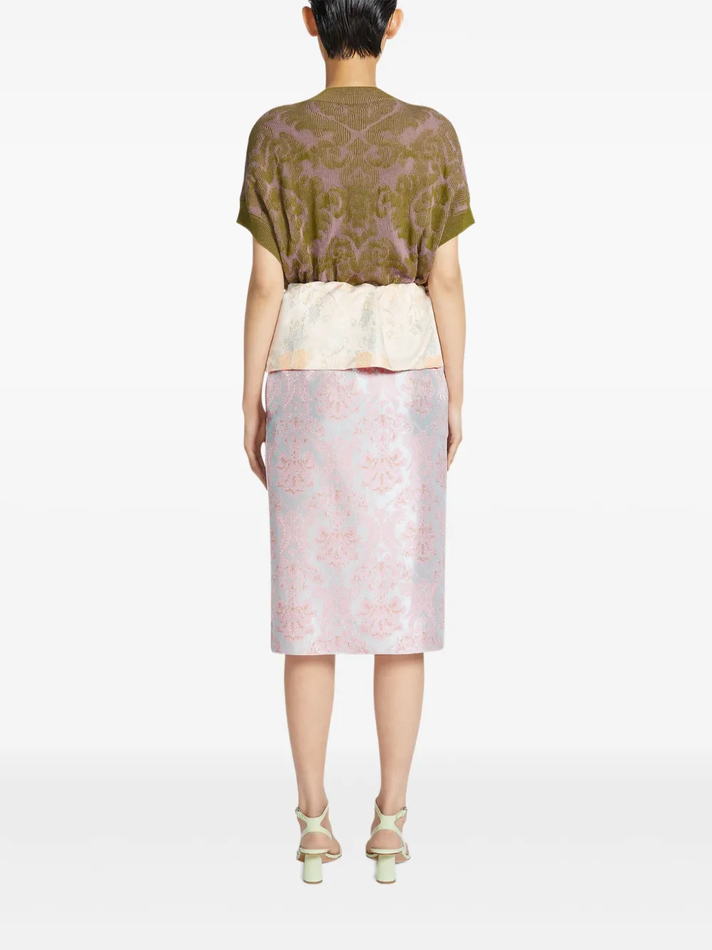 DRIES VAN NOTEN Midi-rok met jacquard Blauw