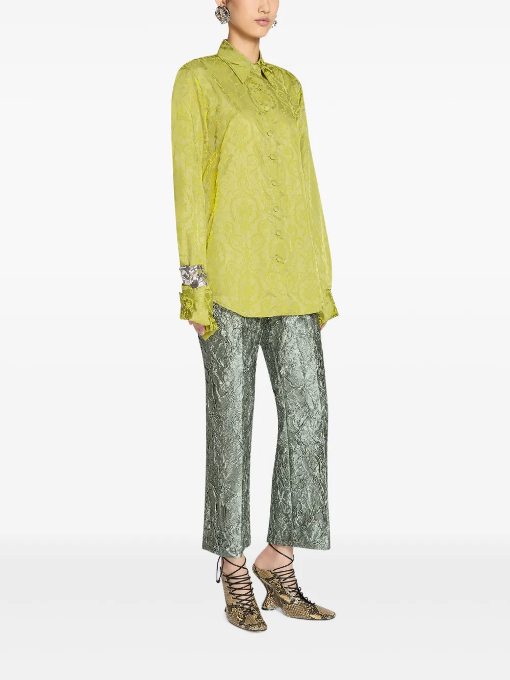 DRIES VAN NOTEN Blouse met barokpatroon Geel