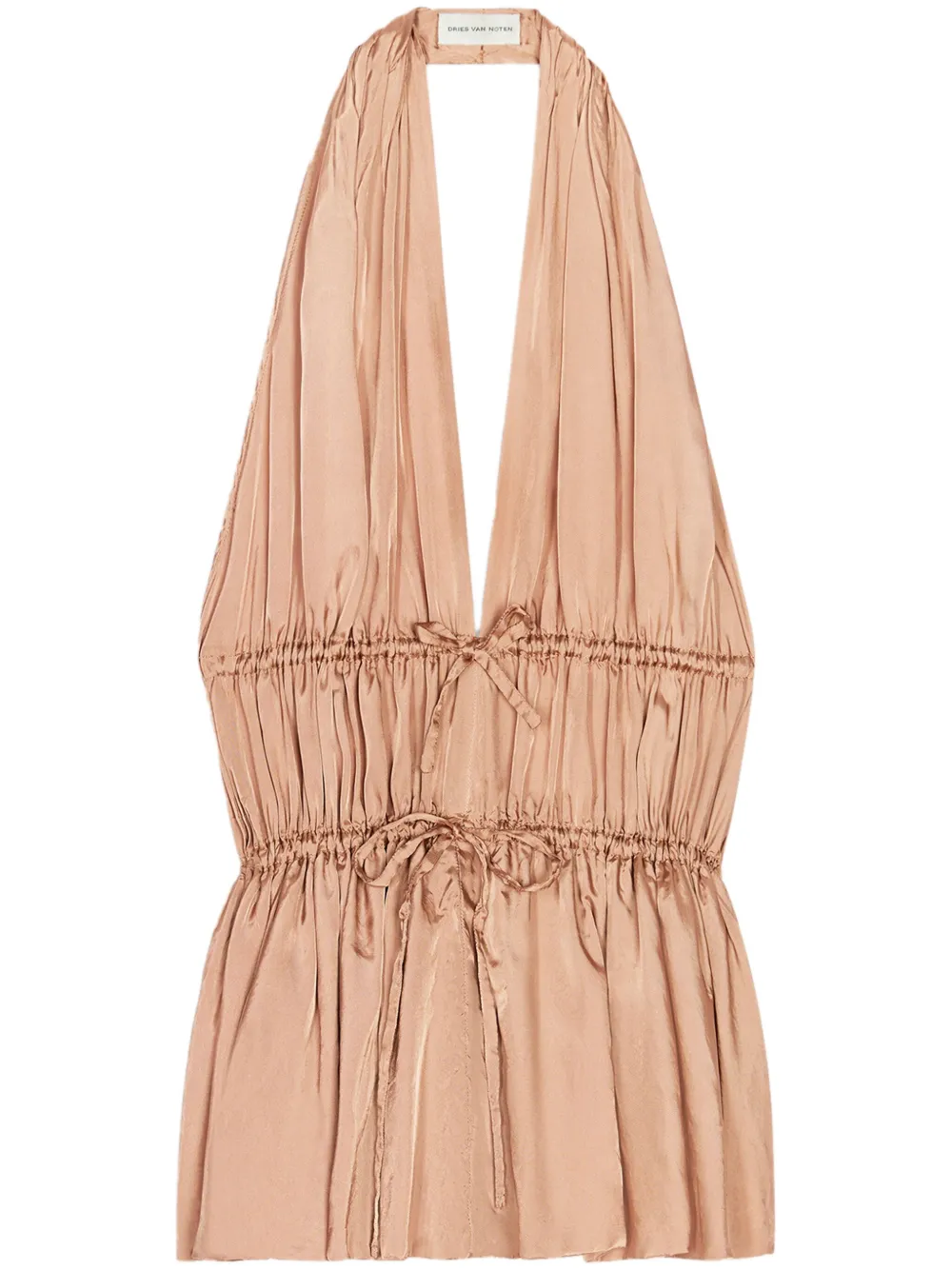 DRIES VAN NOTEN シャーリング トップ - ブラウン DRIES VAN NOTEN シャーリング トップ - ブラウン