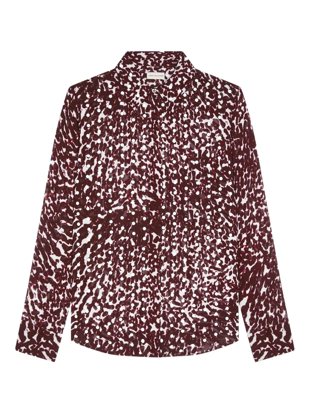animal-print blouse