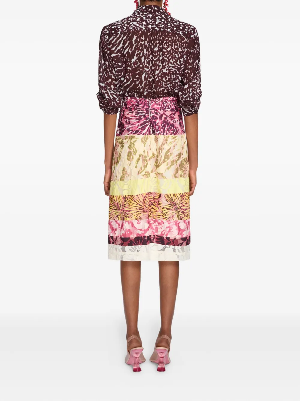 Dries Van Noten Animal-print Blouse In Red