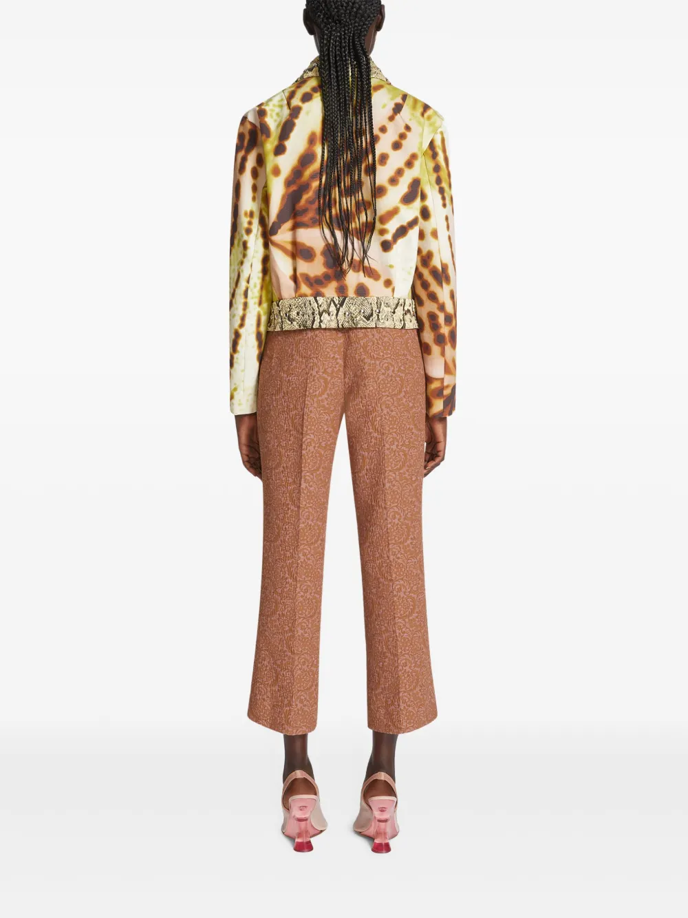 DRIES VAN NOTEN Verfraaid jack Groen