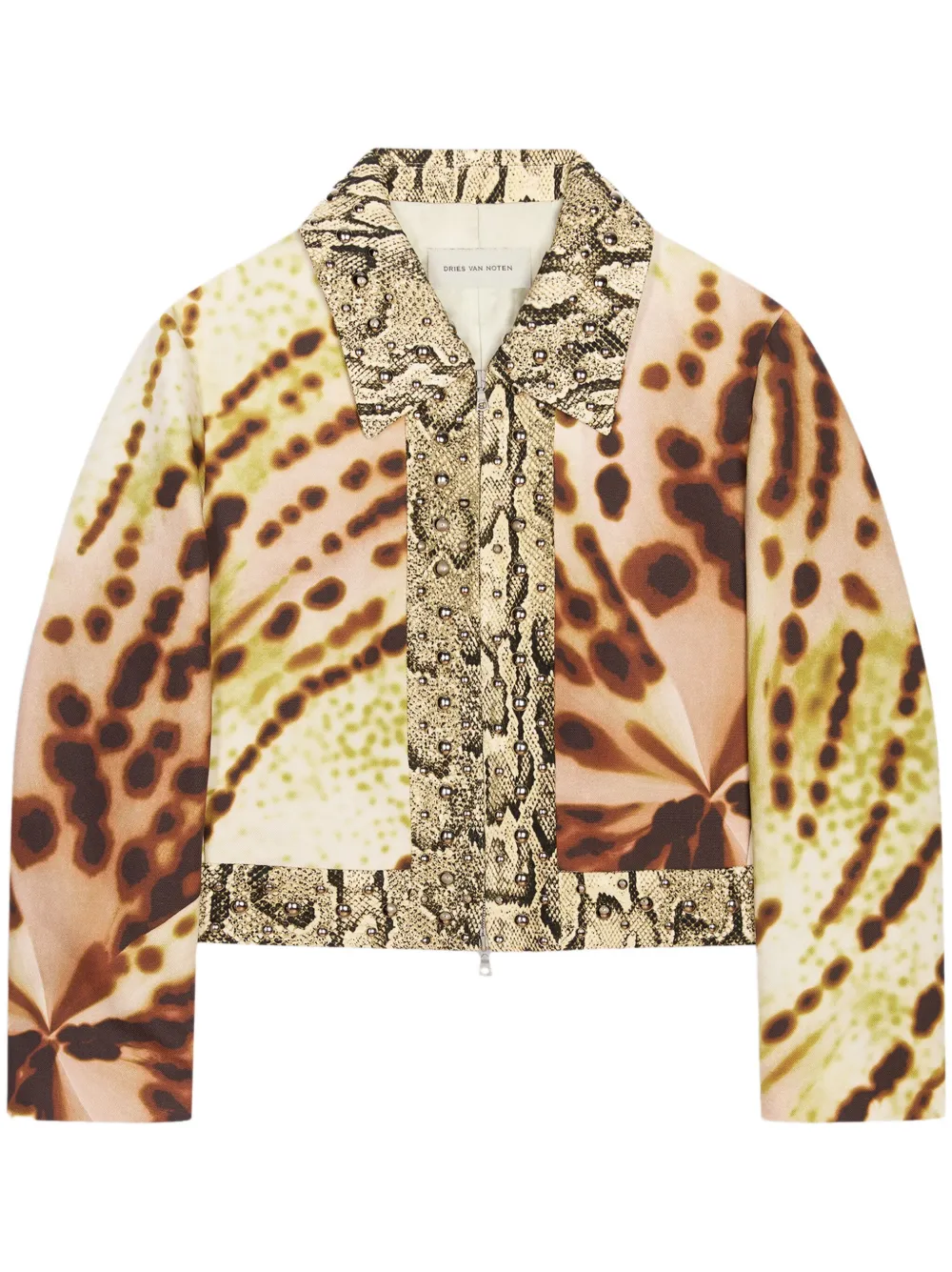 DRIES VAN NOTEN Jaqueta com aplicações | Verde | Image 1