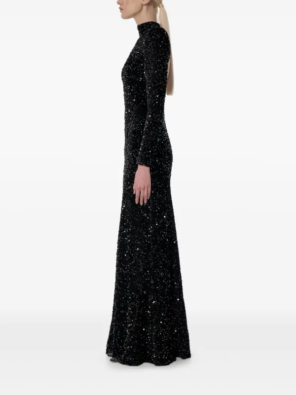 knee length dresses for ladies Sabrina Carpenters Black High Low Dress In Eyes Wide Open – Lovost